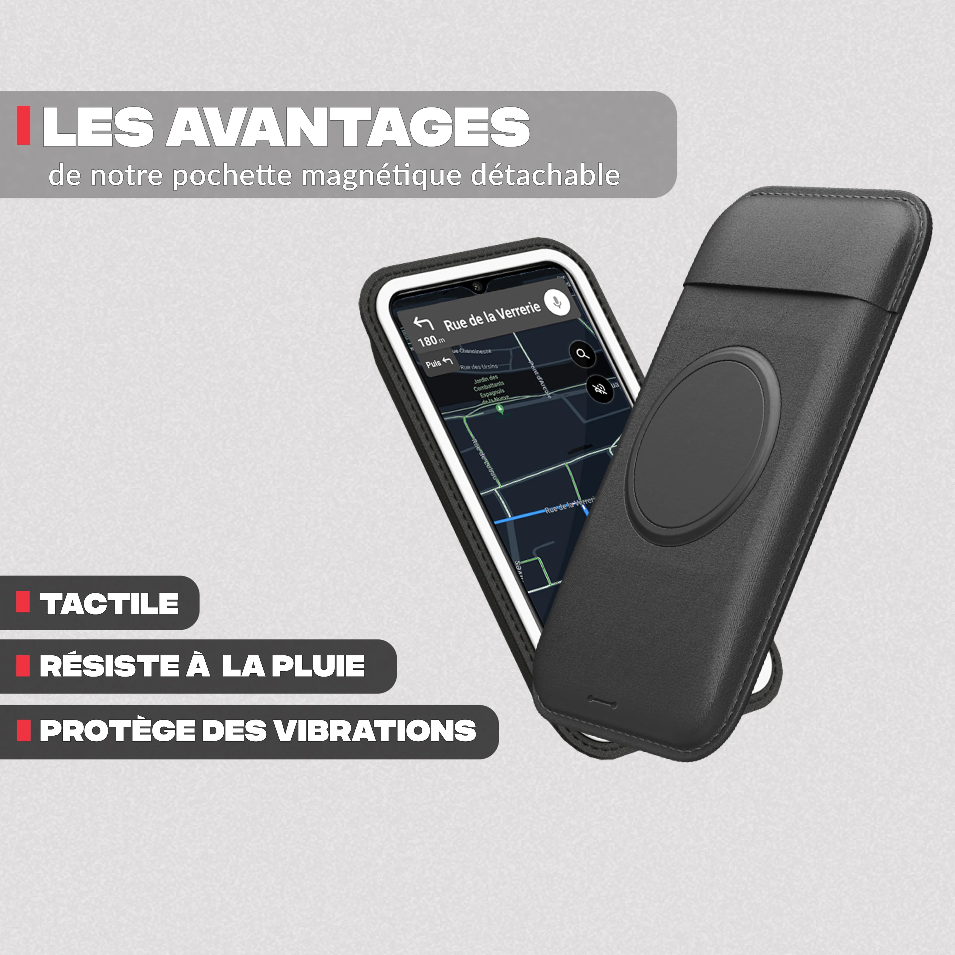 Support téléphone pour demi-guidon de moto - Image 4
